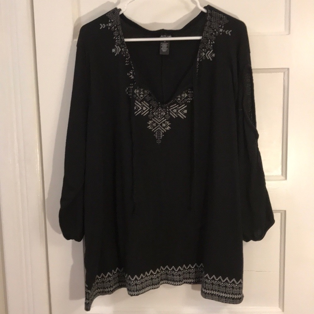 Women’s black rouge blouse - Picture 4 of 8